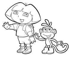 Coloriage dora