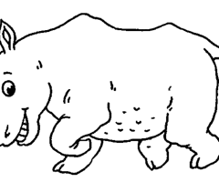 Coloriage Rhinoceros