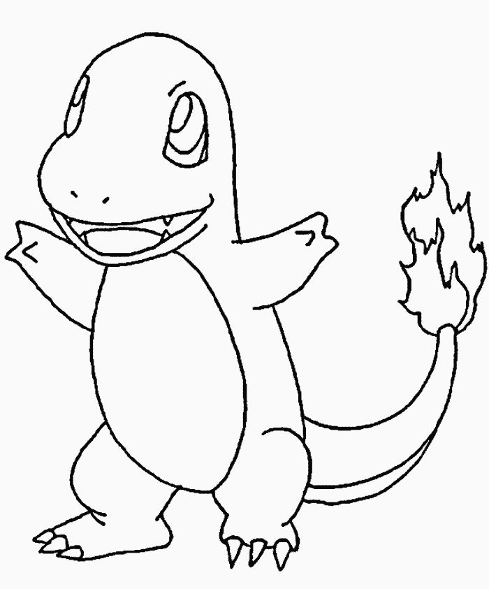 Coloriage du Pokemon Salameche