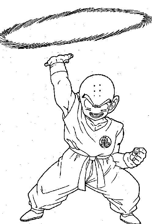 Coloriage Krilin Dragon Ball