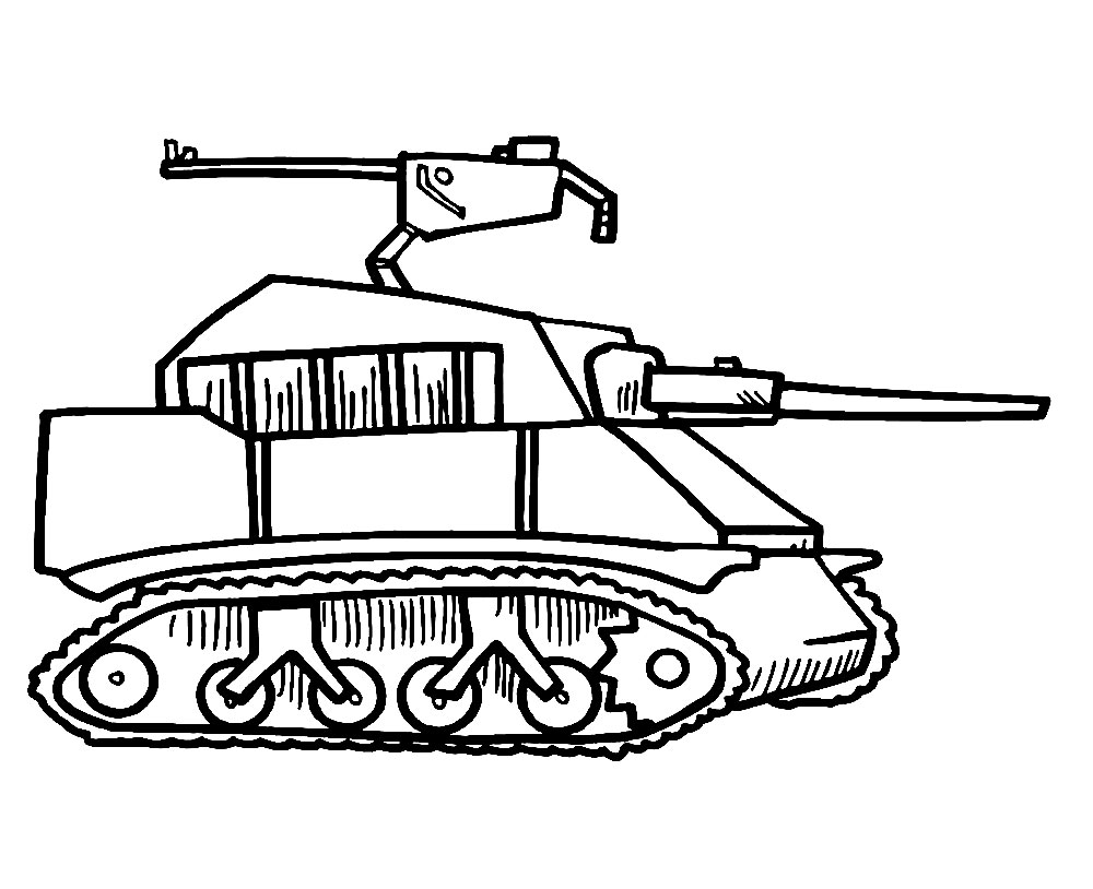 Coloriage Tank militaire