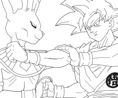 Coloriage Beerus Sangoku