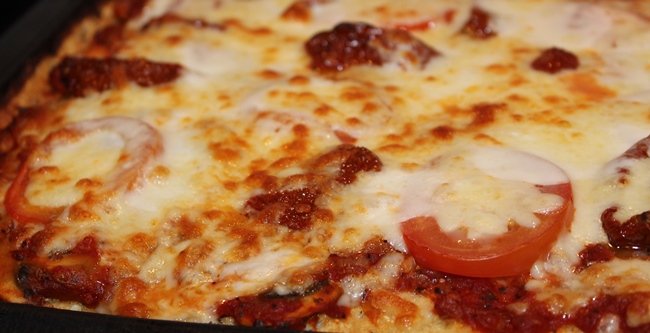 Pizza sans gluten choux fleur