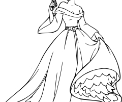 Coloriage princesse Leia